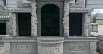 湖南 芝麻灰高档墓碑，土墓，可定制