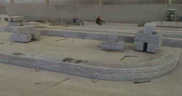 湖南 芝麻白整石坐凳（光面+自然面）