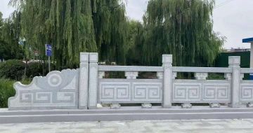 湖南 芝麻灰桥栏杆、河道栏杆安装效果