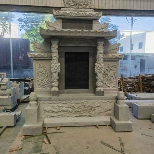 湖南 芝麻灰高档墓碑、土墓，一套也支持定做