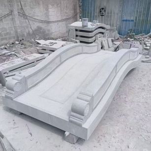 湖南 芝麻灰花岗岩园林景观 小石桥