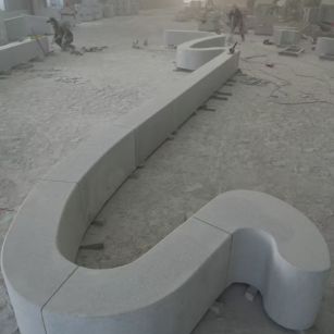 湖南 花岗岩整石坐凳拼装