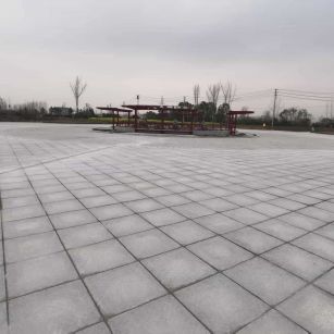 湖南 芝麻白火烧面-公园广场地铺效果