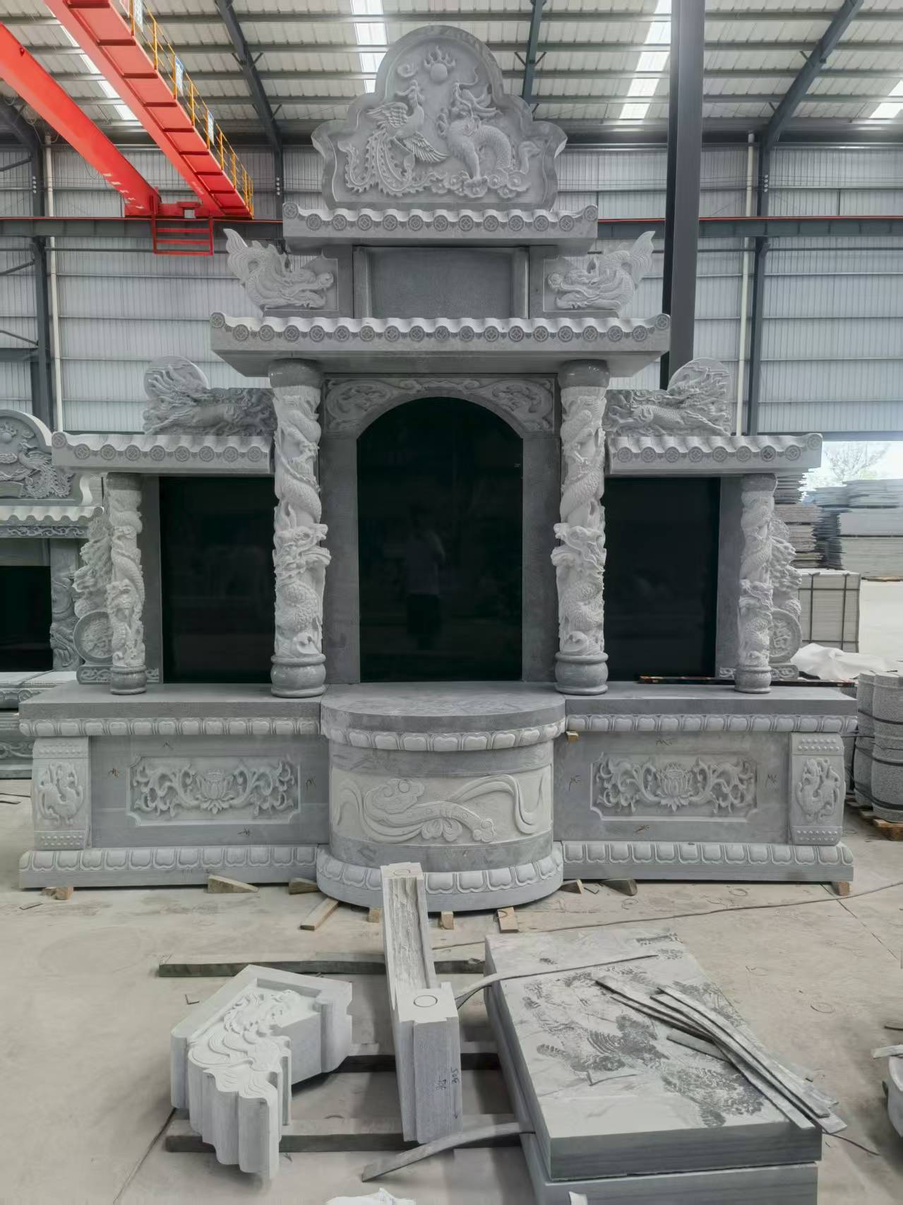 湖南 芝麻灰高档墓碑，土墓，可定制