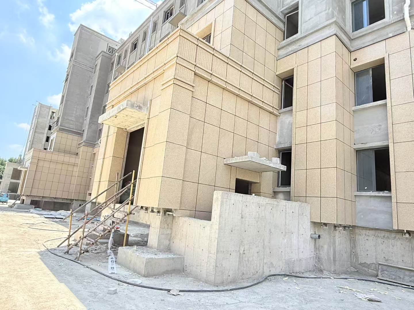 湖南 黄金麻干挂，工地实拍