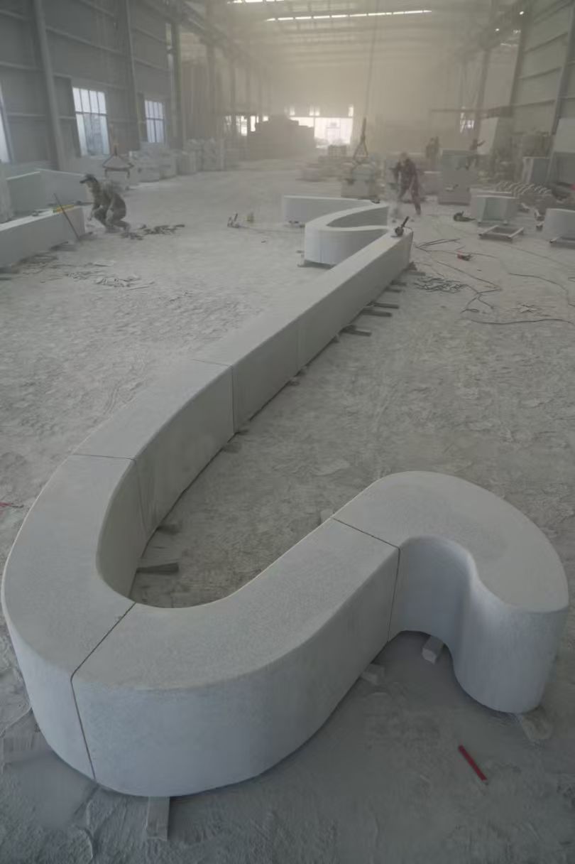 湖南 花岗岩整石坐凳拼装