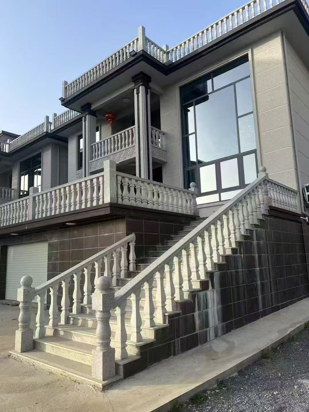 湖南 芝麻白别墅阳台栏杆，楼梯栏杆