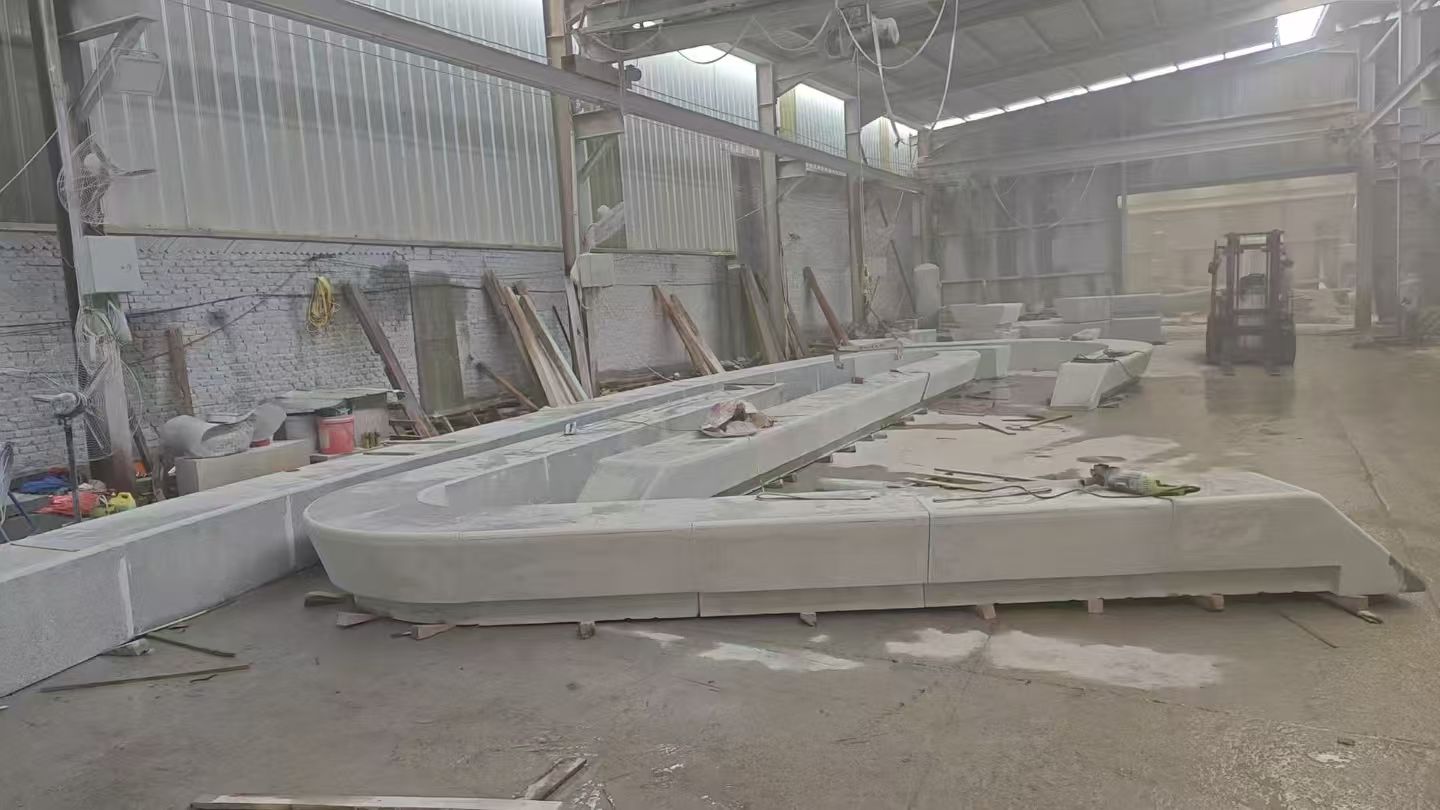 湖南 花岗岩整石坐凳拼装